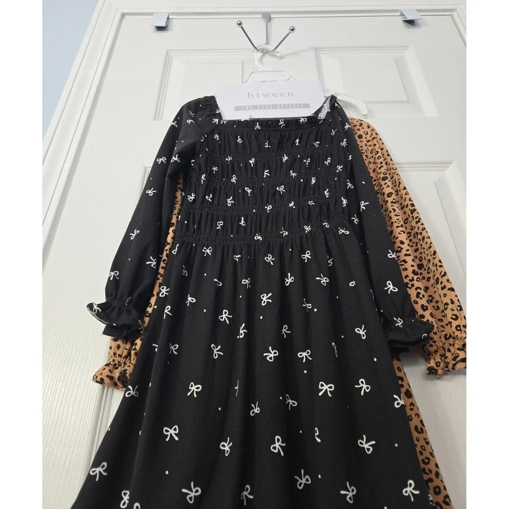 Btween Girls Two Pack of Dresses Size 5. With‎ hair Accessories NWT
